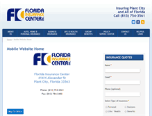 Tablet Screenshot of floridainsurancecenter.com
